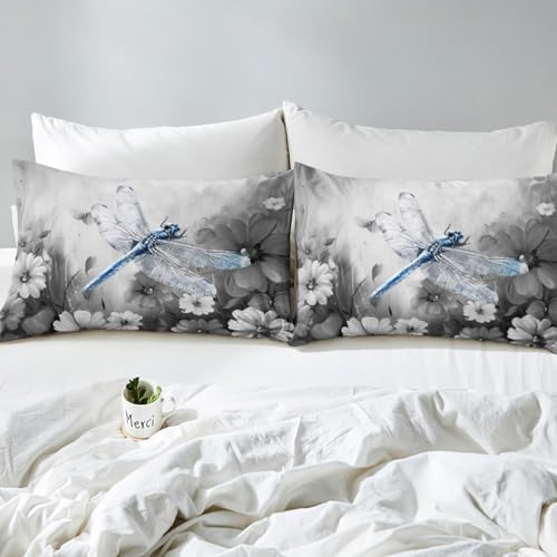 Erosebridal Dragonfly Duvet Cover Set for Girls