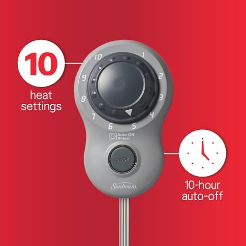 Sunbeam Heated Mattress Pad 10-Hour Auto Off