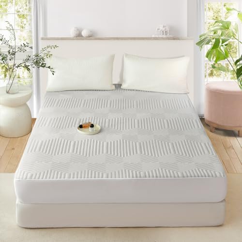 Blunique Waterproof Mattress Protector Full Size with Deep Pocket