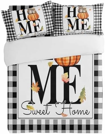 Alandar Home Sweet Owl Duvet Cover Set 3 Piece