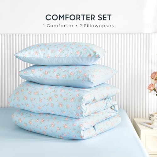 Wake In Cloud Floral Comforter Set Queen 3-Piece