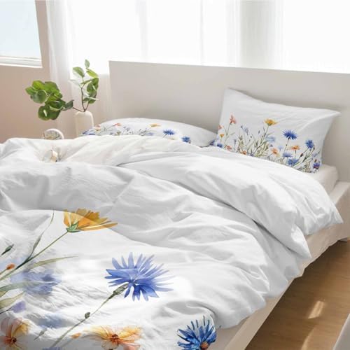 3 Piece Farmhouse Duvet Cover Set with Pillow Shams
