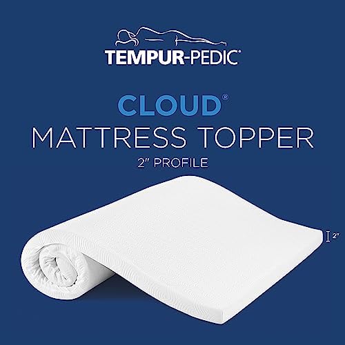 Tempur-Cloud 2-Inch Mattress Topper Cal King White 1