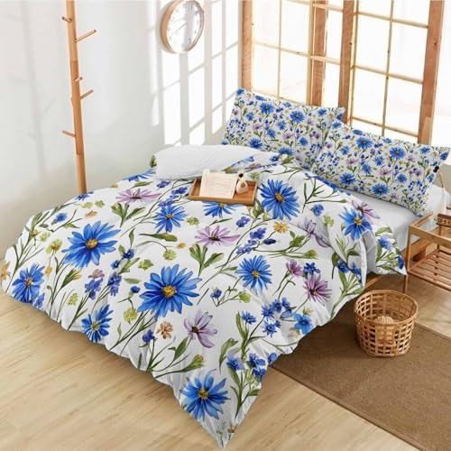 Alandar 3 Piece Summer Farm Floral Duvet Cover Set
