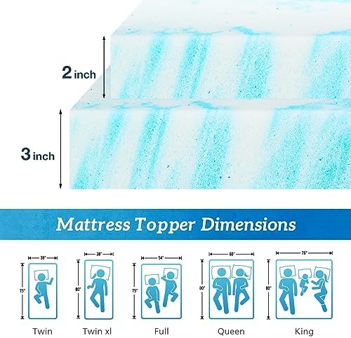 Sweetcrispy Cooling Gel Mattress Topper Full Size