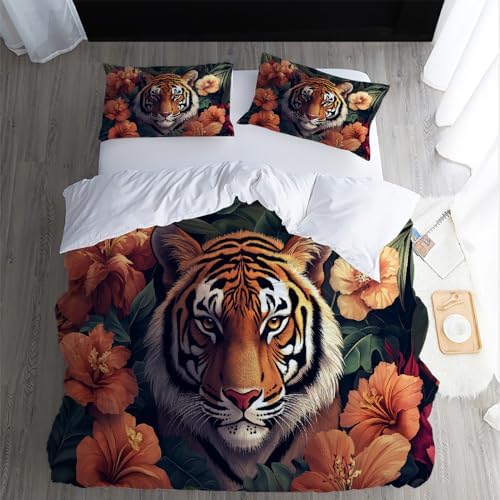 GIPNIAU 3D Print Duvet Cover Set with Zipper California King