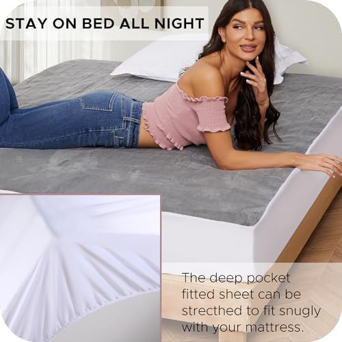 Ladung Heated Mattress Pad Queen Size 60x80 Grey 1