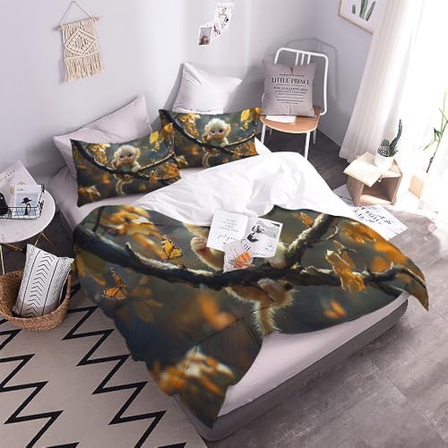 Kids Duvet Cover Set with Zipper and 2 Pillow Cases