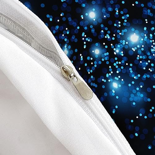 AILONEN Butterfly Duvet Cover Set King Size Sparkly Blue
