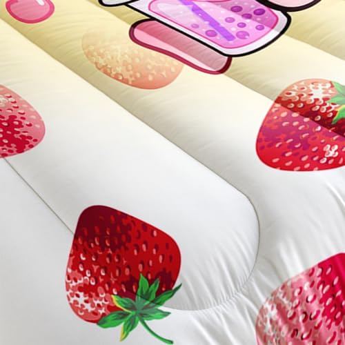 QOOMO Axolotl Comforter Set for Kids Bedroom Decor