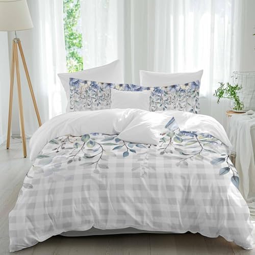 Sabolny Blue Flowers Duvet Cover Set 3 Piece 1