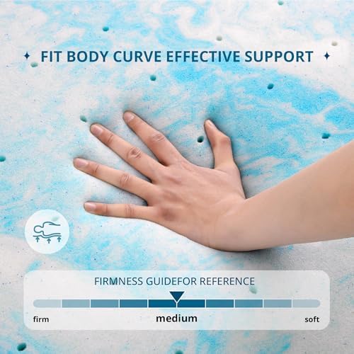 3 Inch Twin Memory Foam Mattress Topper with Gel Cooling
