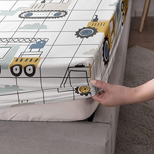 Construction Truck Sheet Set 4PCS Kids Bedding