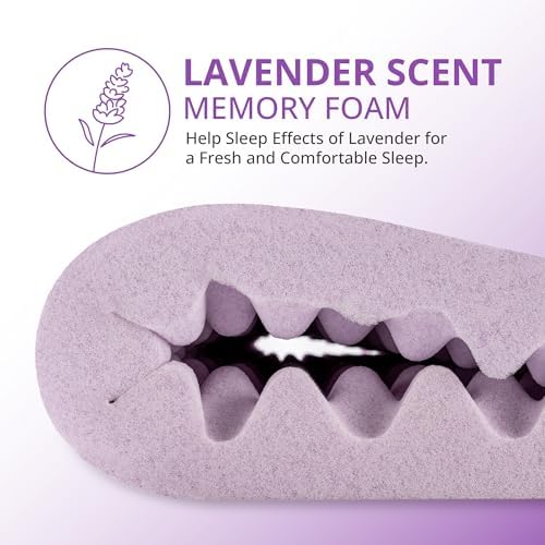 EGOHOME Egg Crate 3-Inch Memory Foam Mattress Topper Full Purple 54x75