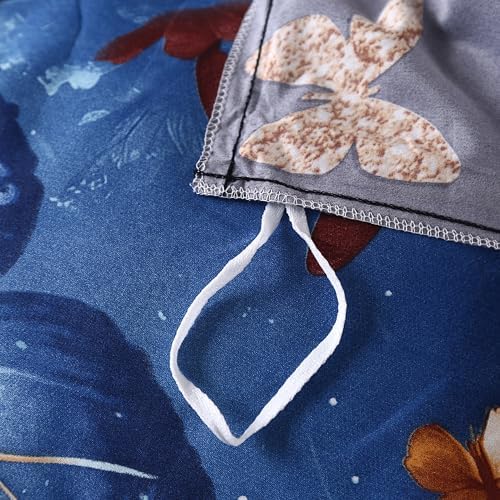 MAG 3pcs Butterfly Duvet Cover Set for Toddler Girls