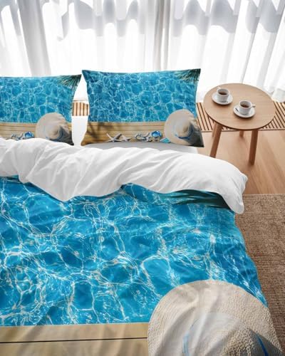 ZOE GARDEN Coastal Ocean Bedding Set Queen Size