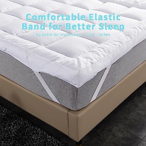 ANALIN Extra Thick Down Alternative Mattress Topper Full Bed 100 Cotton