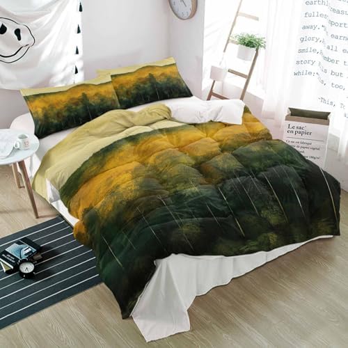 Alandar Home Autumn Forest Sky Duvet Set 3 Piece