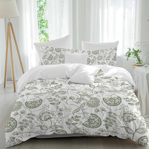Sabolny Boho Sage Green Duvet Cover Set