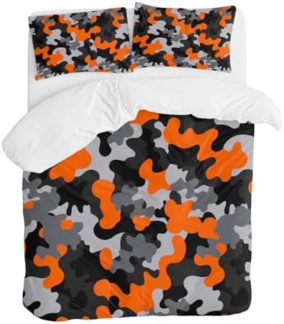 Sabolny Red Black Queen Duvet Cover Set 3 Piece