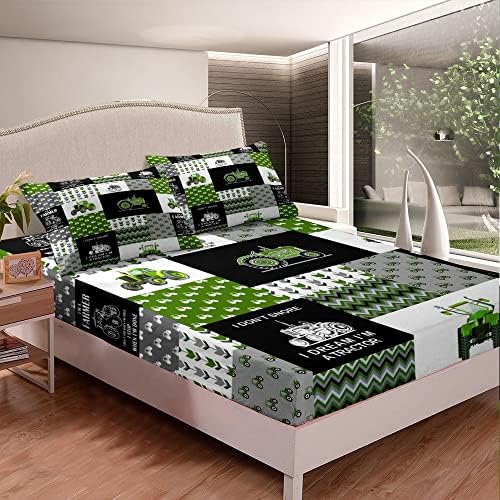Feelyou Tractor Bed Sheet Set Twin Size Cartoon Farm Design