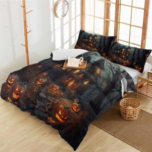 Alandar Home Halloween Duvet Cover Set 3 Piece
