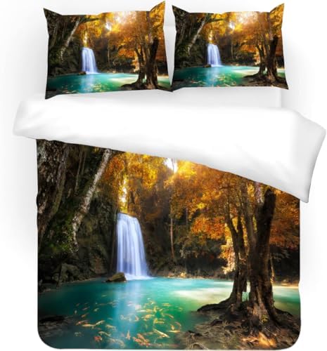 GIPNIAU Kids Duvet Cover Set with Zipper and Pillow Cases