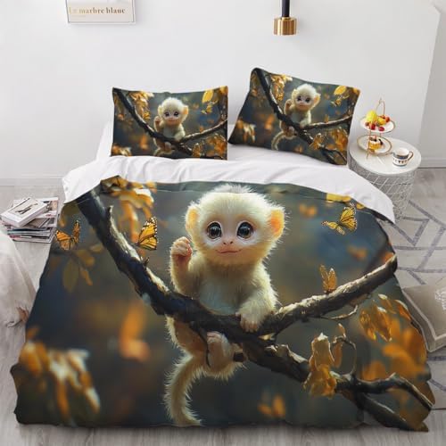 Kids Duvet Cover Set with Zipper and 2 Pillow Cases