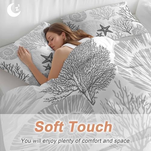 Sabolny Grey Coastal Bedding Queen Set