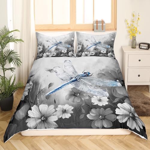 Erosebridal Dragonfly Duvet Cover Set for Girls