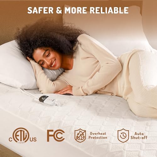 Twin XL Heated Mattress Pad with 6 Levels and Auto Shut-Off