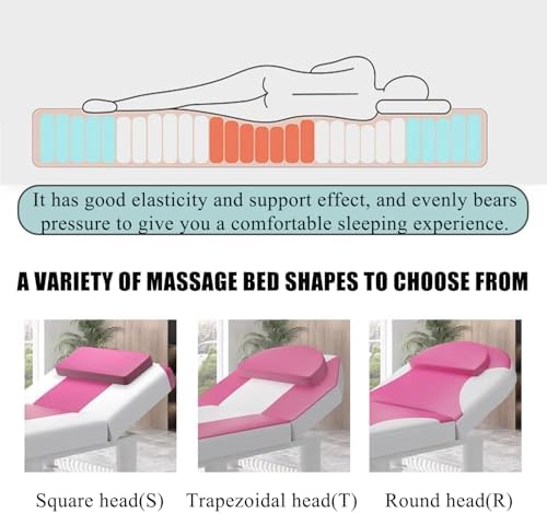 LDLCYCN Grey Trapezoidal Massage Bed Topper 185x70cm 6cm Thick
