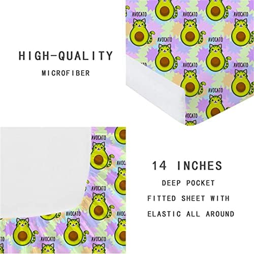 URLINENS Funny Cat Bed Sheet Twin Set 2 Piece