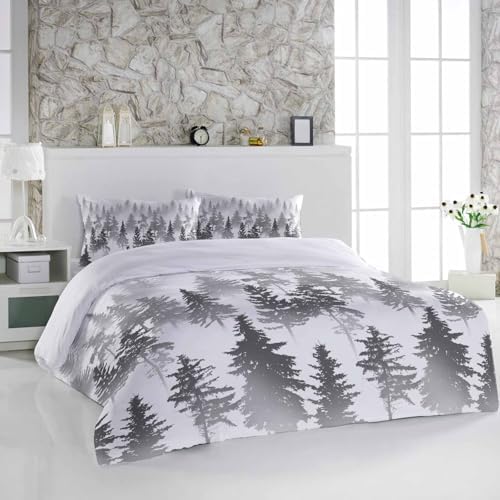 Alandar Home Forest Silhouette Duvet Cover Set 3 Piece
