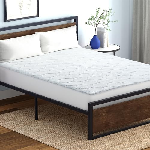 Vibe Cooling Quilted Memory Foam Mattress Pad Queen