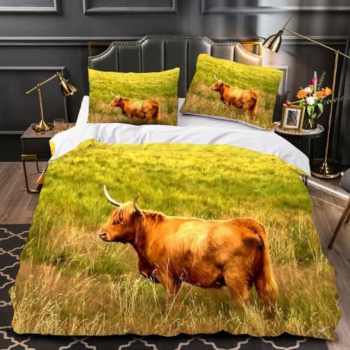3D Print Duvet Cover Set with Zipper for California King