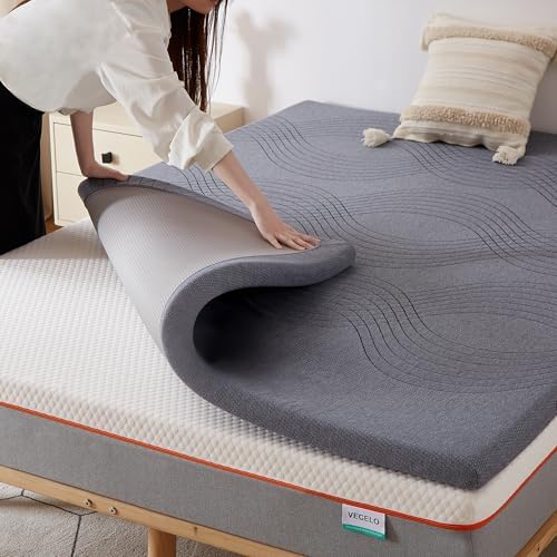 VECELO 2-inch Gel Memory Foam Mattress Topper California King