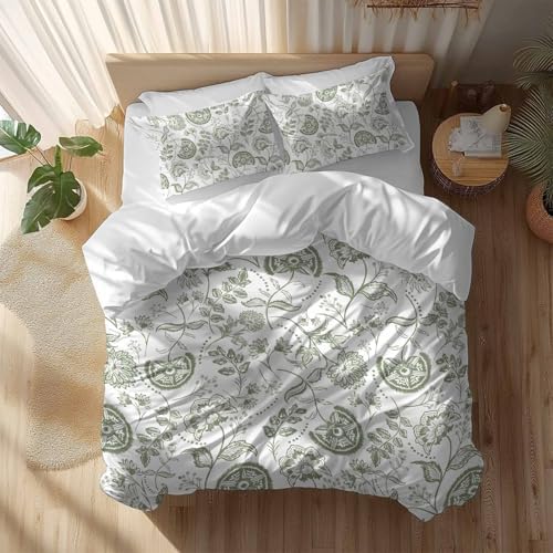 Sabolny Boho Sage Green Duvet Cover Set