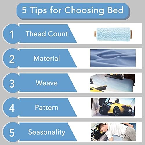 Kids Sports Car Bed Sheet Set Twin Pack of 4