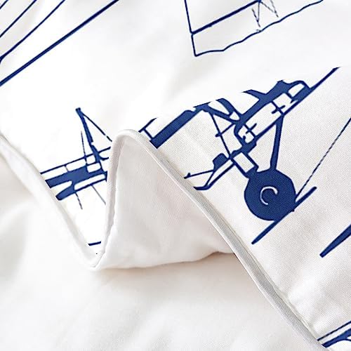 Kids Airplane Duvet Cover Set 100 Cotton Queen Size