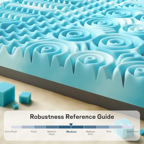 4 Inch Cooling Gel Mattress Topper with 7-Zone Support