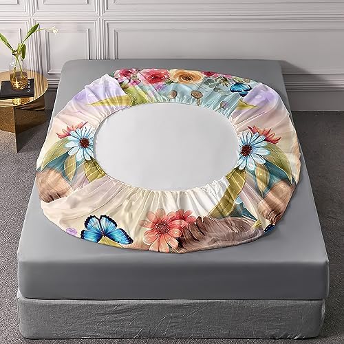 AILONEN Cartoon Sloth Fitted Sheet Set Twin Size