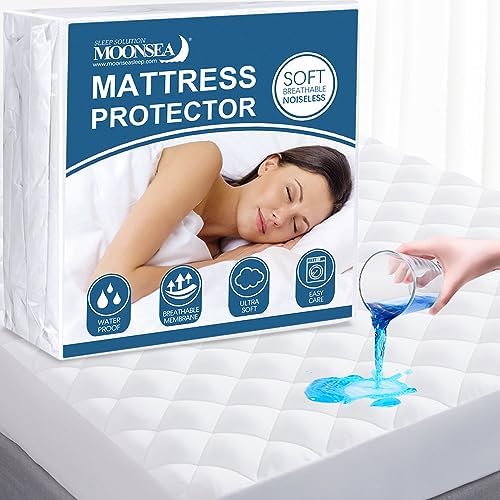 Moonsea Short King RV Mattress Pad - Waterproof Quilted
