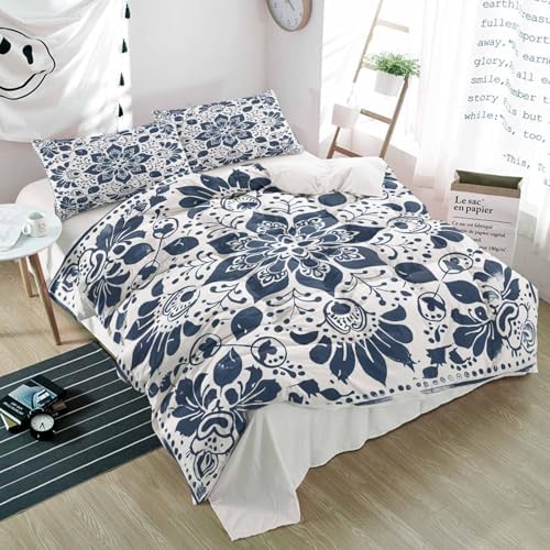 Alandar Home Duvet Cover Set with Datura Flowers