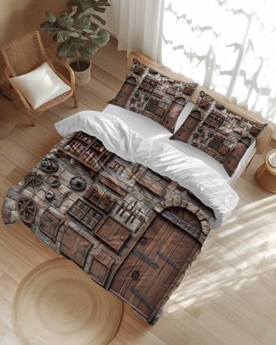 ZOE GARDEN Rustic Antique Duvet Cover Set 3 Pc