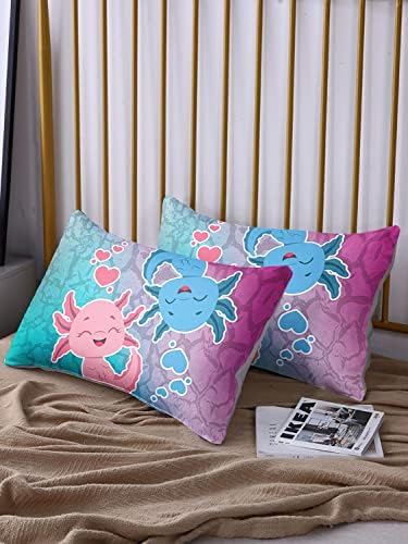 HOSIMA Axolotl Pattern Twin Fitted Sheet Set