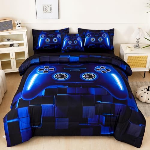 ASKOTU Gamer Full Bedding Set for Boys