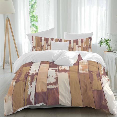Sabolny Orange Microfiber Duvet Cover Set with Throw Pillowcases