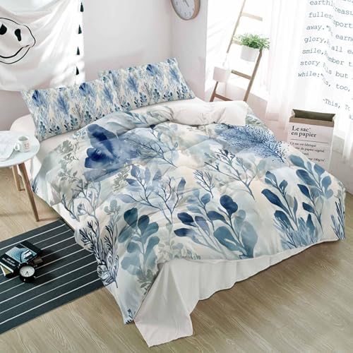 Alandar Home 3 Piece Ombre Blue Bedding Set