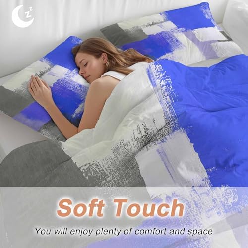 Sabolny Blue White Duvet Cover Set 3-Piece
